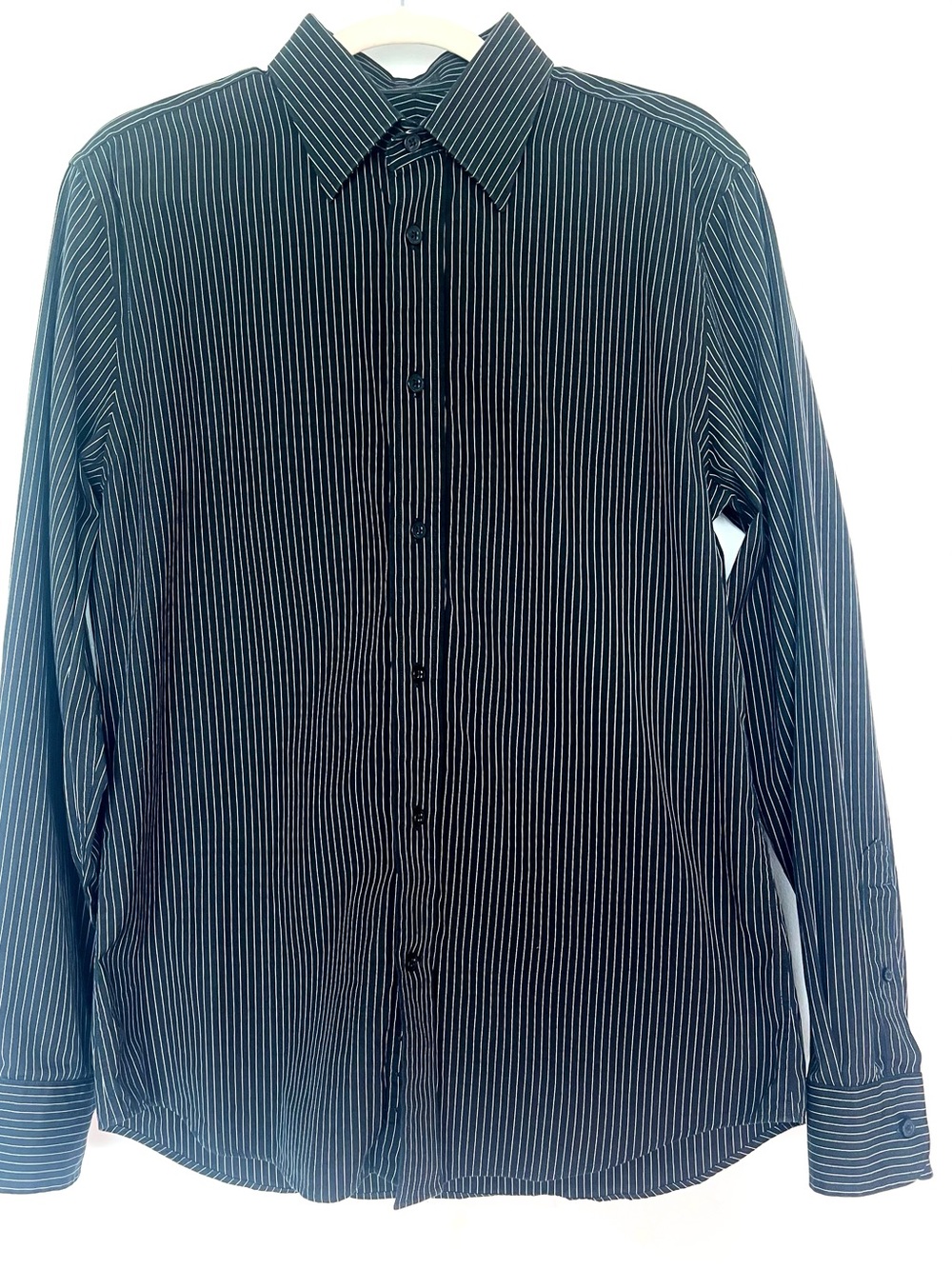Express Design Studio Men’s M Pinstripe 100% Cotton Dress Shirt